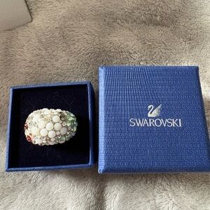 Swarovski Multicolor Crystal Dome Ring with White Accents